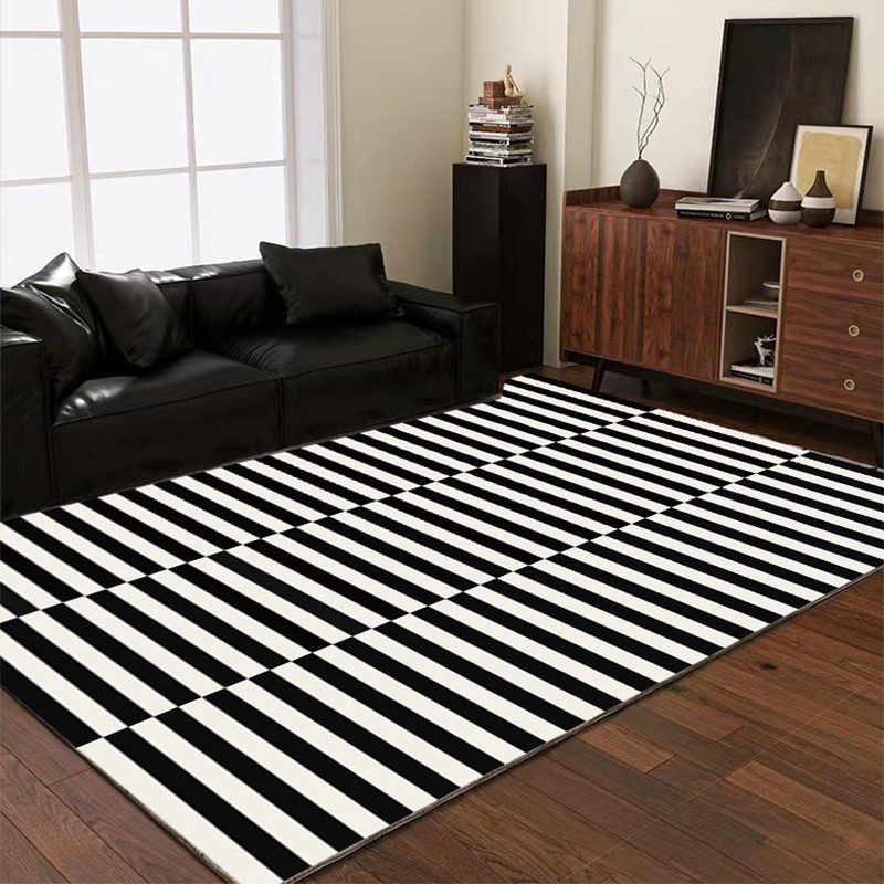 Home Textiles Plaid - Light Luxury Black and White Striped