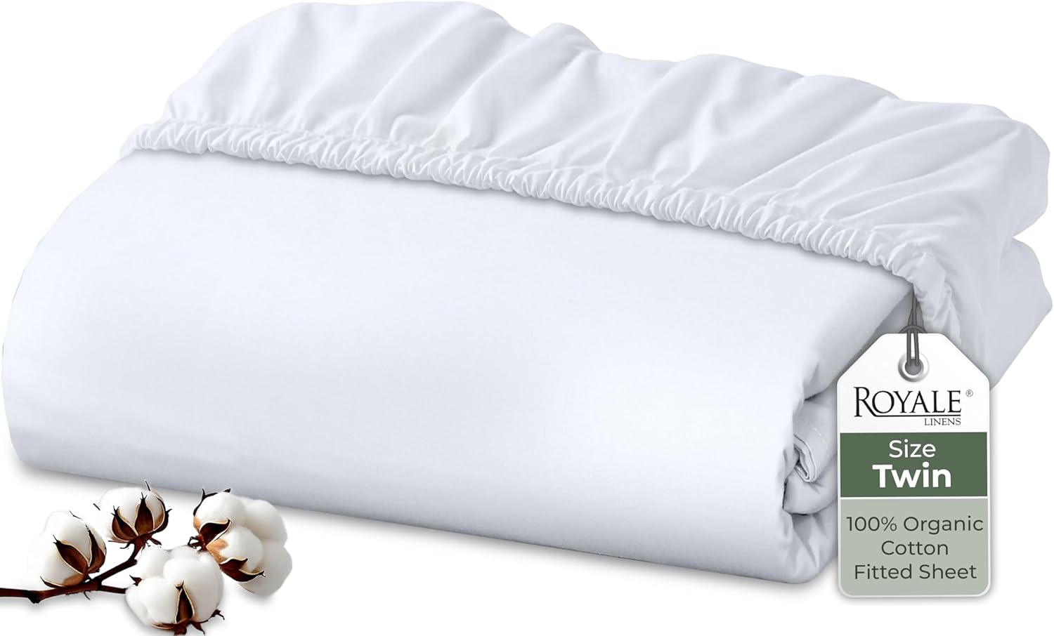 Fitted Sheet Deep - 100% Organic Cotton Fitted Sheet, Percale