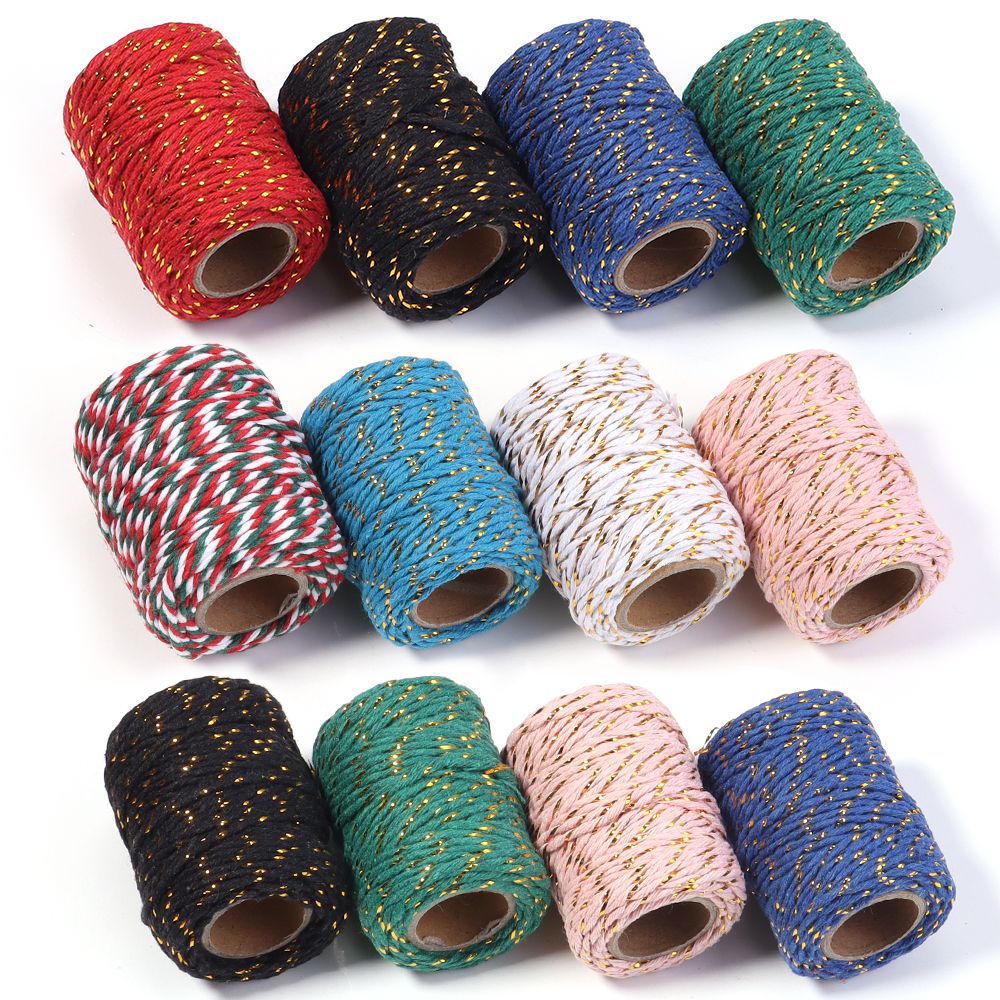 Home Textile - 20M/Roll Cotton Cord Baker Twine Colorful