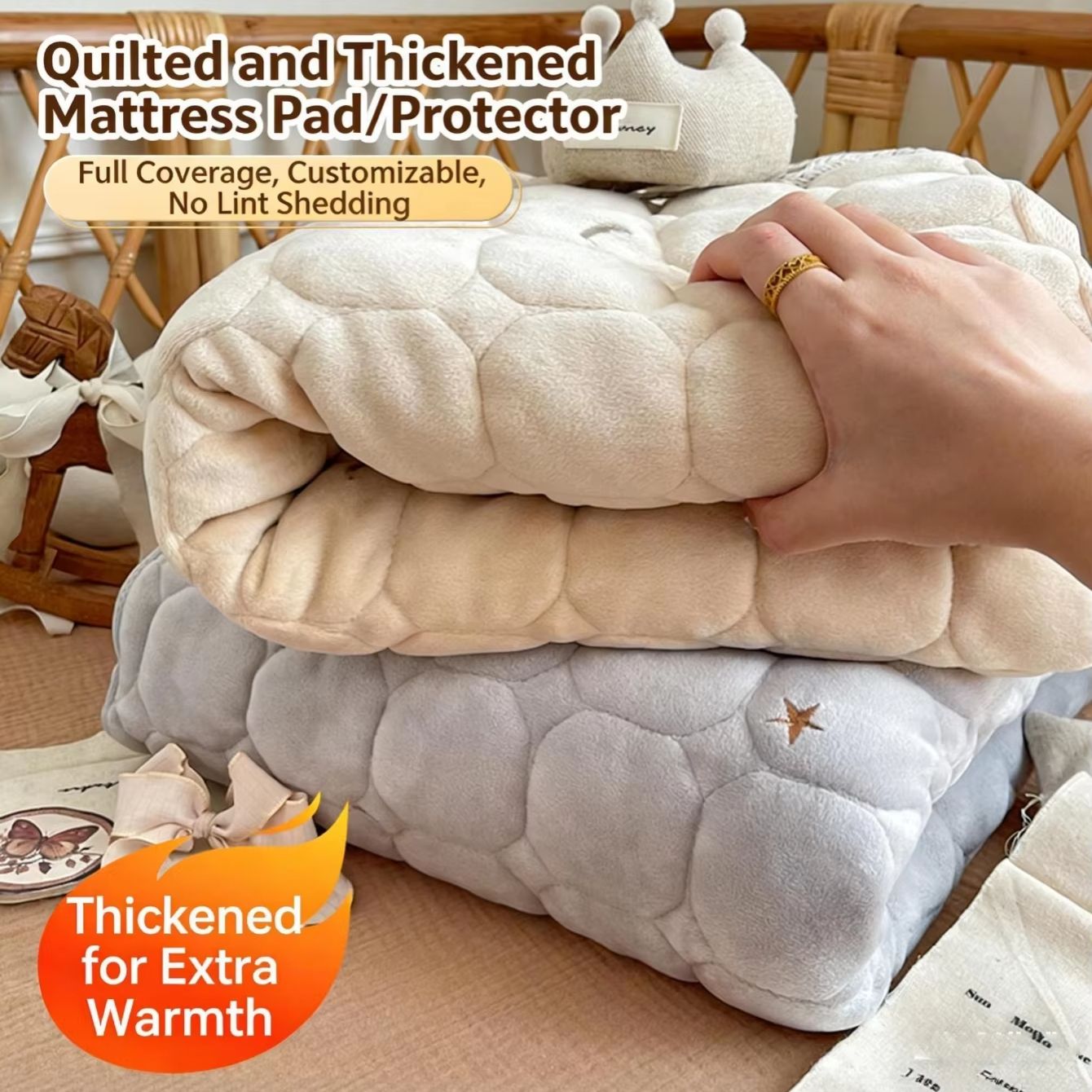 Fitted Sheet Deep - Thickened Cotton Infant Crib Fitted Sheet,