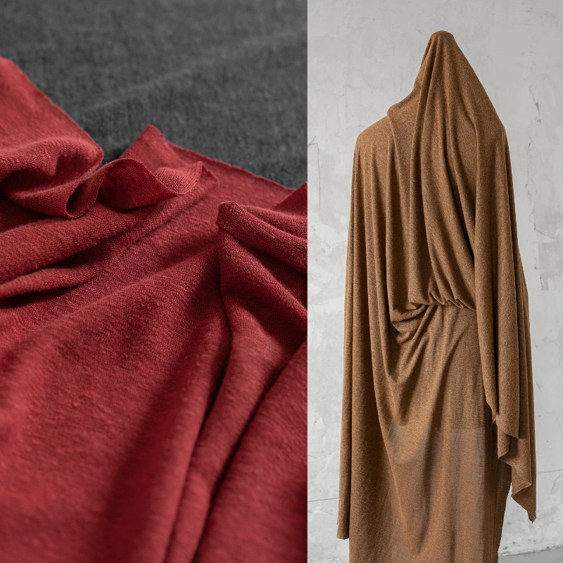 Home Textiles Design - Soft Keep Warm Red Hemp Fabric