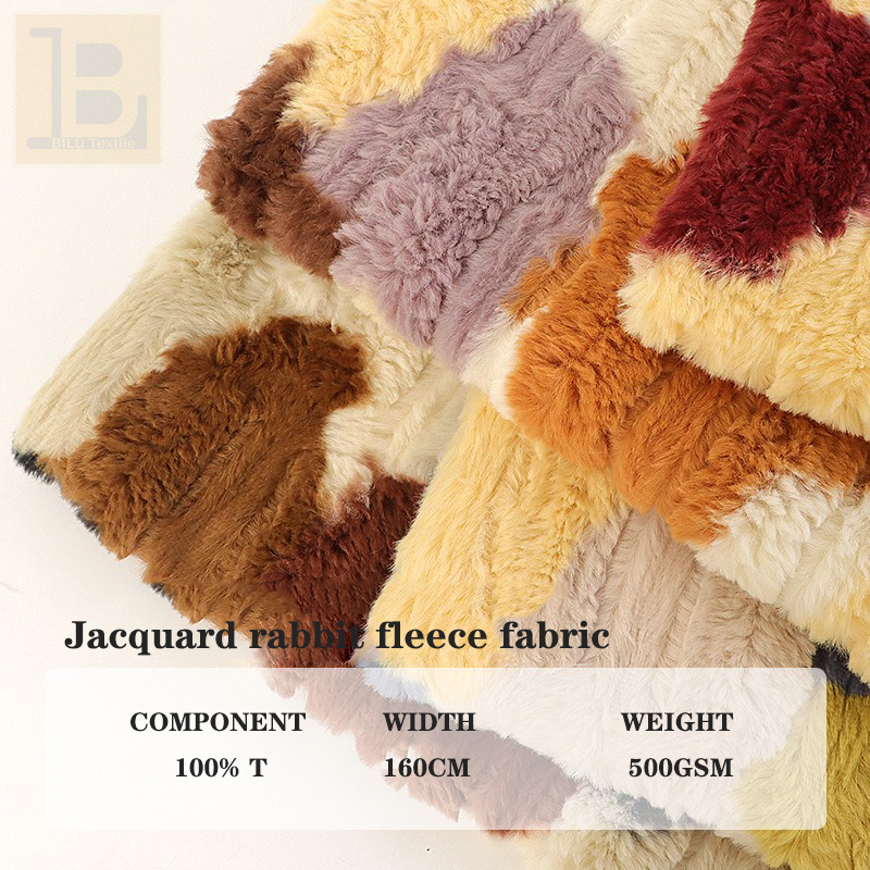 Home Textiles Design - Jacquard Rabbit Fleece Brushed Fabric，Soft Skin-Friendly