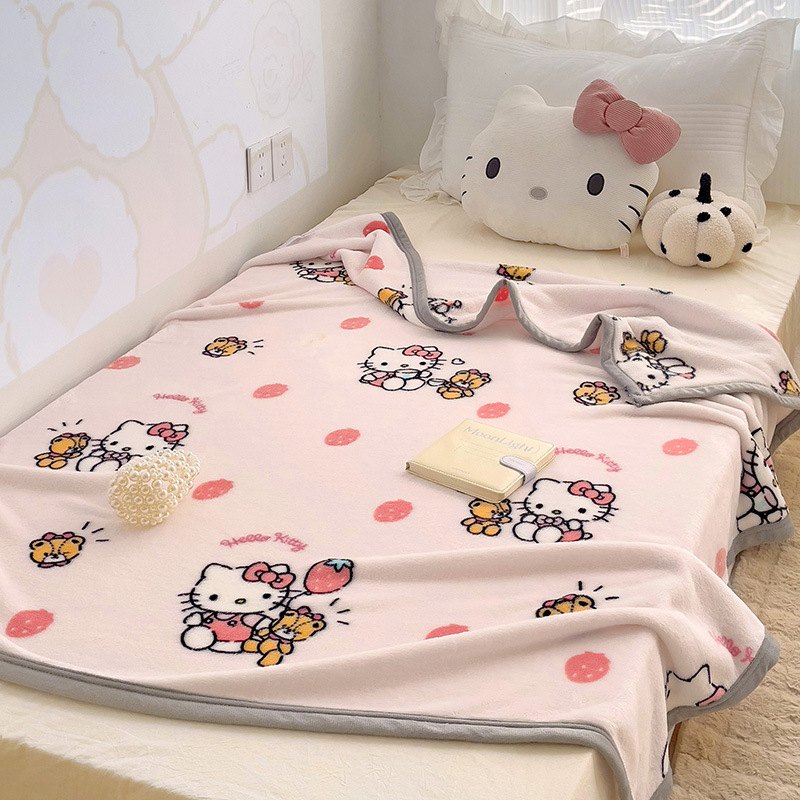 Home Textile - 150x200 Hello Kitty Strawberry Fluffy Blanket