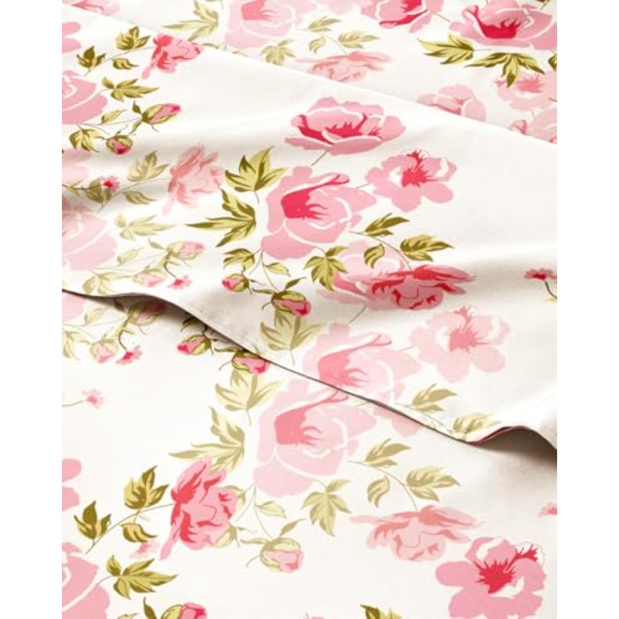 Fitted Sheet Deep - Floral Sheets - Pink Floral Bed