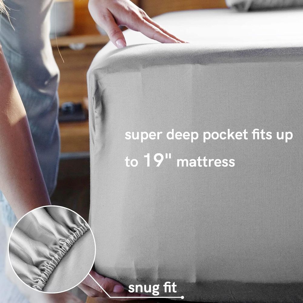Luxury Bamboo Rayon Bed Sheet  - Fitted Sheet Deep recension och pris