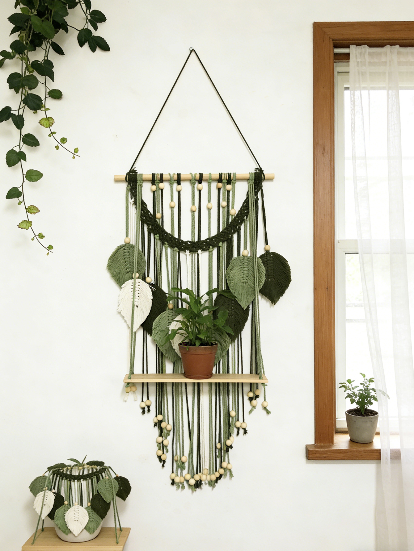 Boho Macrame Wall Hanging Shel - Home Art Textiles recension och pris