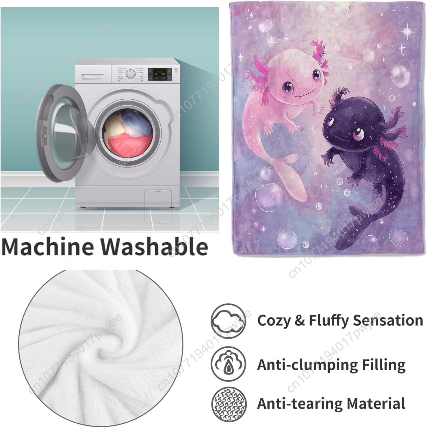 Axolotl Blanket Cute Axolotls  - Home Textiles Usa recension och pris