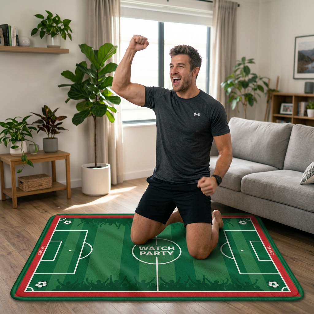 Football Field Pattern floor m - Home Textile recension och pris