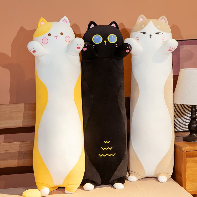 1PC 90~130cm Long Giant Cats P - Bolster Pillow Long recension och pris