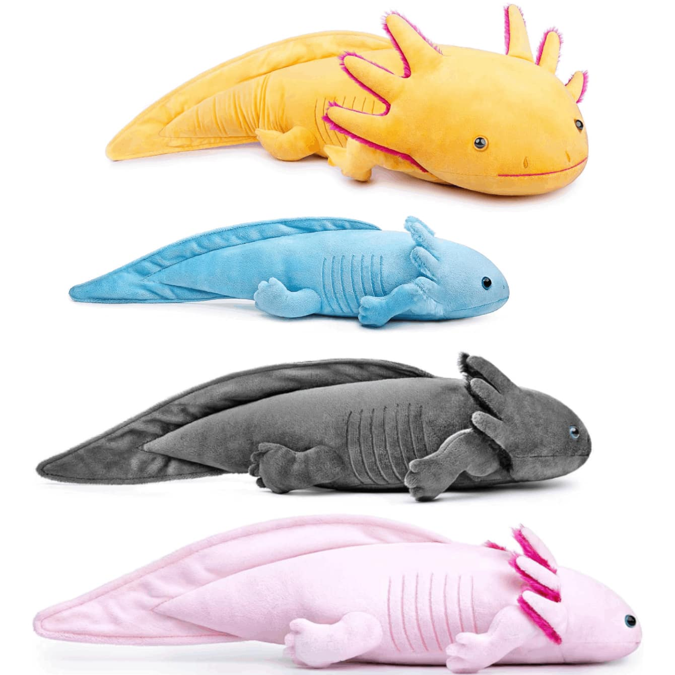 Kawaii Colorful Newt Plush Toy - Bolster Pillow Long recension och pris