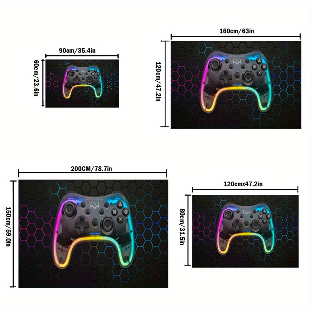 1pc Neon Gamepad Area Rug - So - Home Textiles Design recension och pris