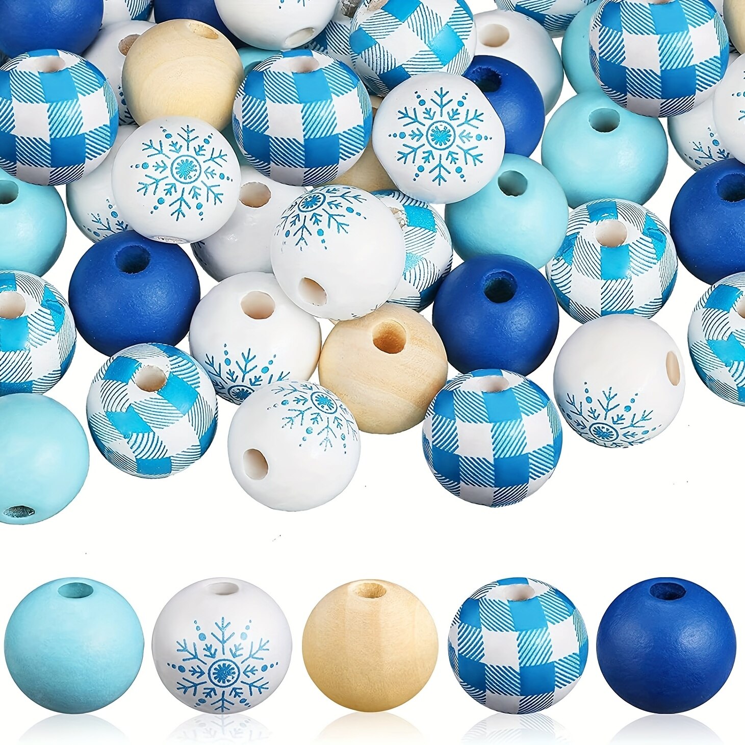 50pcs 16mm Snowflake Pattern W - Home Textiles Plaid recension och pris