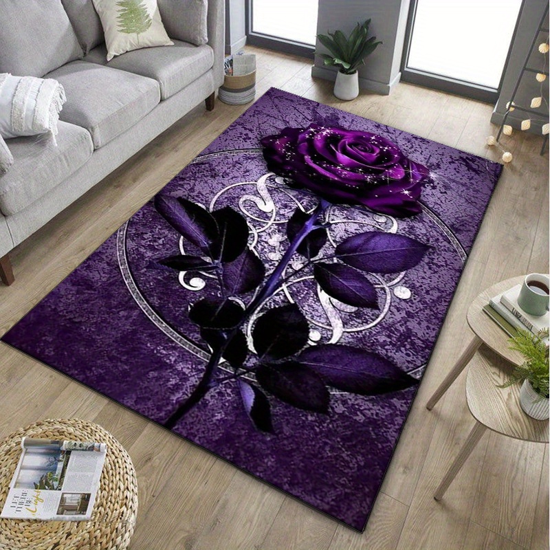 Purple Leaf Rug for Elegant Of - Home Textiles Design recension och pris