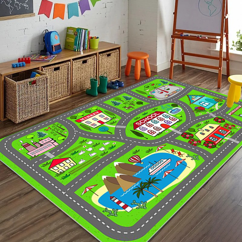 Car Play Mat for Girls and Boy - Home Textiles Plaid recension och pris