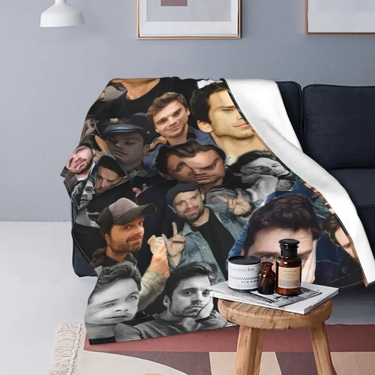 Anime Plaid Sebastian Stan War - Home Textiles Plaid recension och pris