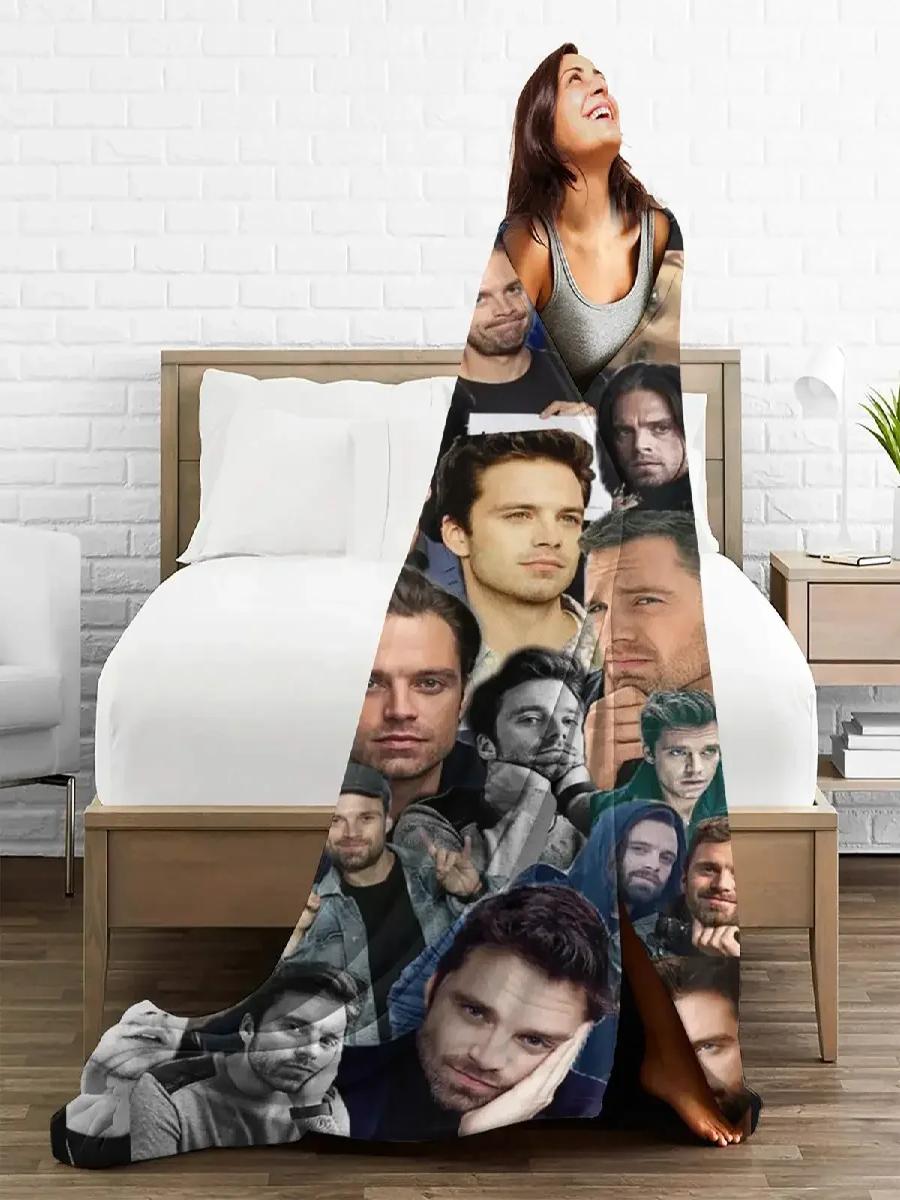 Anime Plaid Sebastian Stan War - Home Textiles Plaid recension och pris