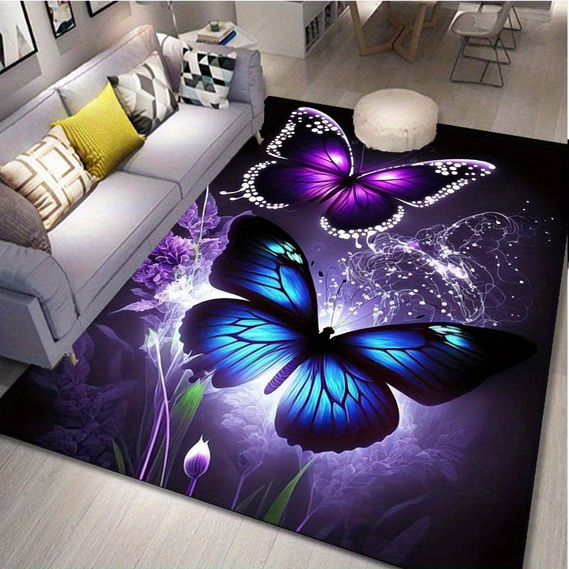 Vibrant Butterfly and Purple F - Home Art Textiles recension och pris