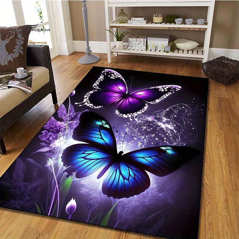 Vibrant Butterfly and Purple F - Home Art Textiles recension och pris