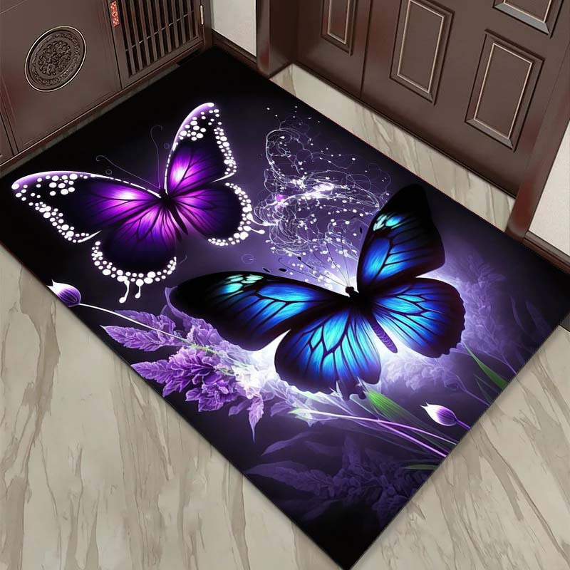 Vibrant Butterfly and Purple F - Home Art Textiles recension och pris