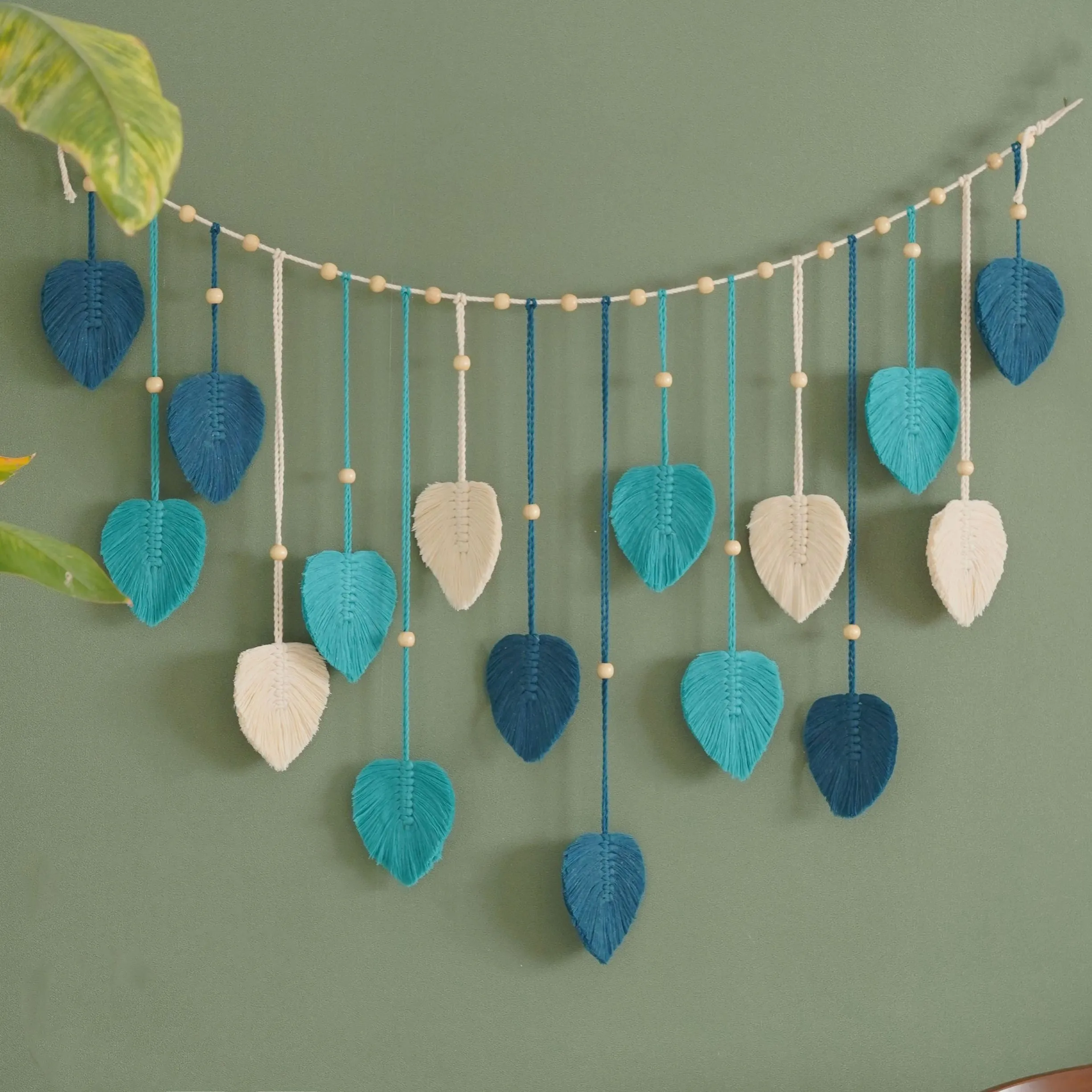 1 Pc Green Leaves Garland, Mac - Home Art Textiles recension och pris