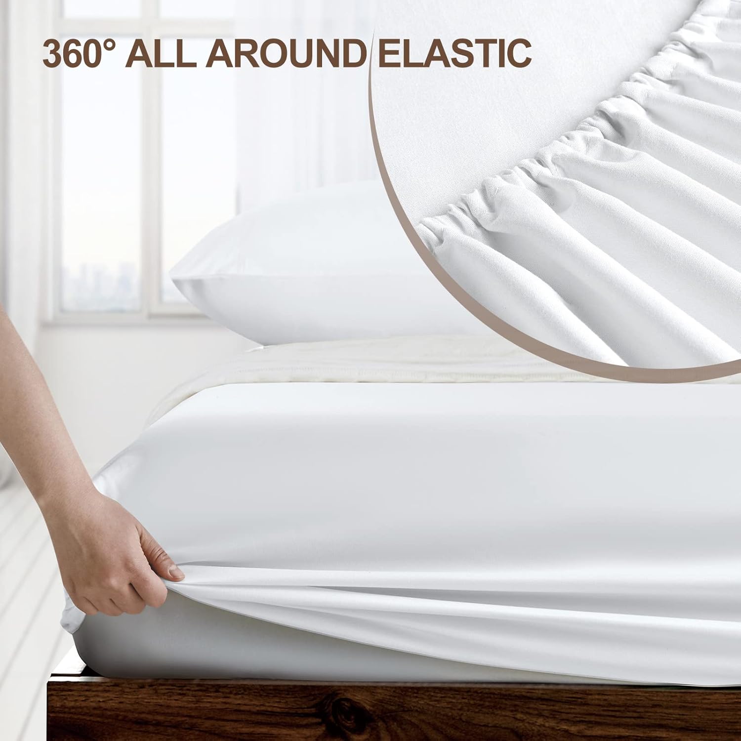 Twin Fitted Sheet - Hotel Qual - Fitted Sheet Deep recension och pris