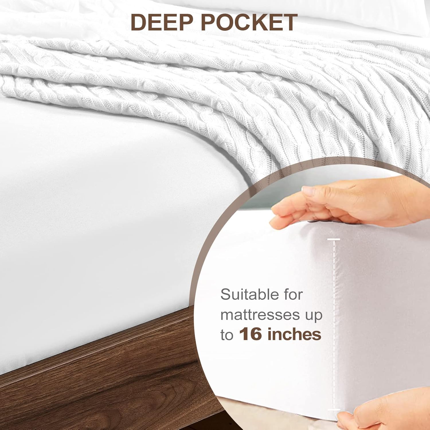 Twin Fitted Sheet - Hotel Qual - Fitted Sheet Deep recension och pris