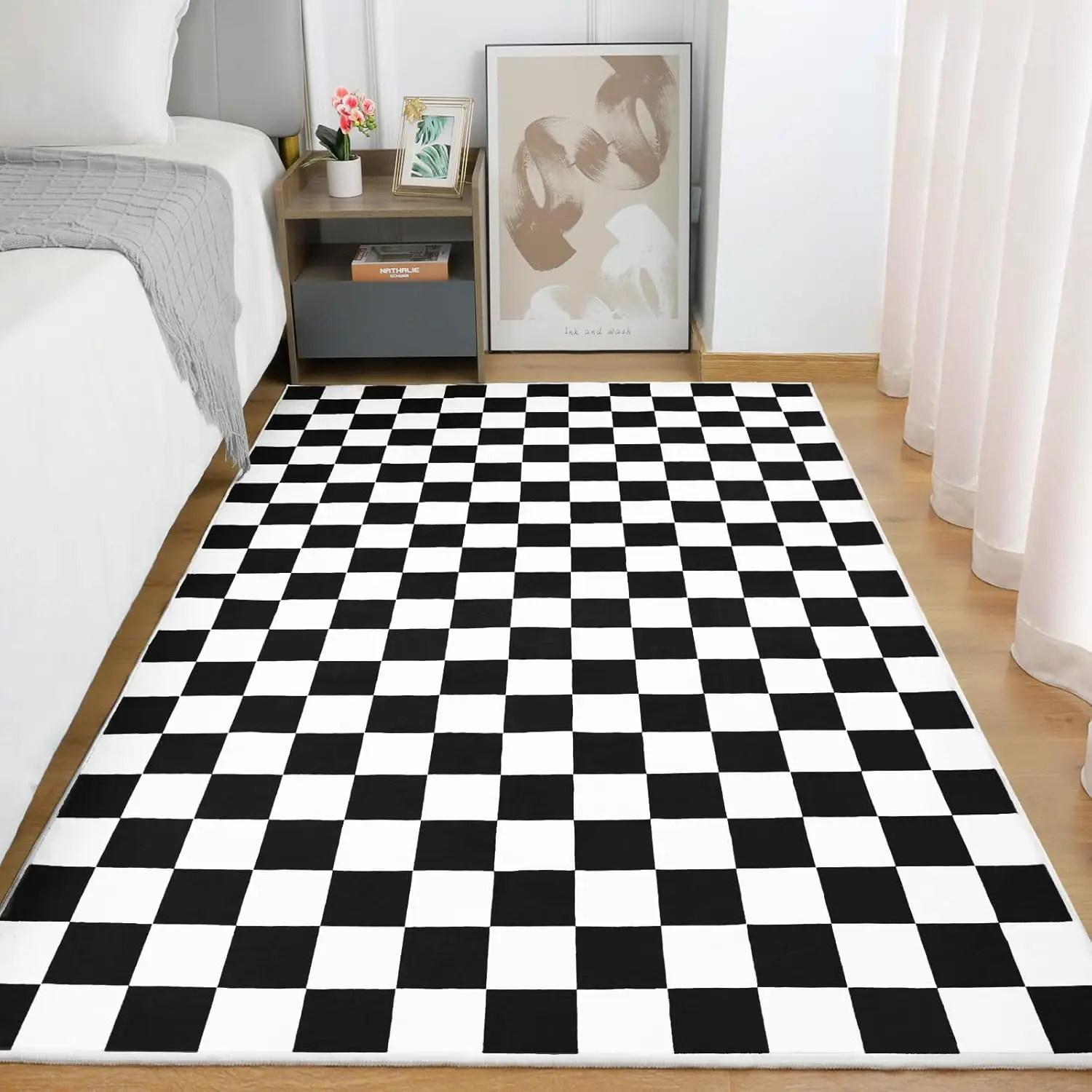 Checkerboard Pattern Carpet Va - Home Textiles Plaid recension och pris
