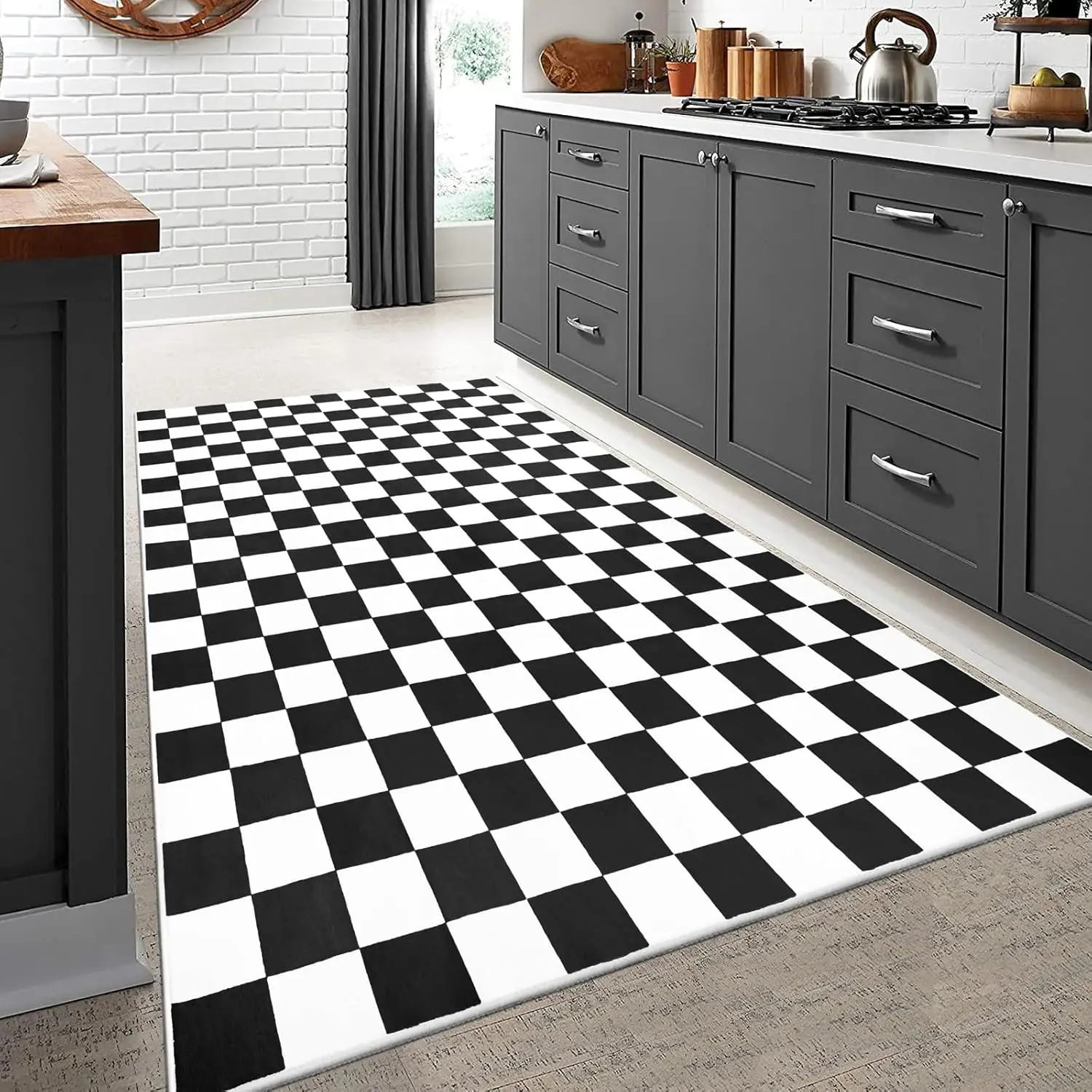 Checkerboard Pattern Carpet Va - Home Textiles Plaid recension och pris