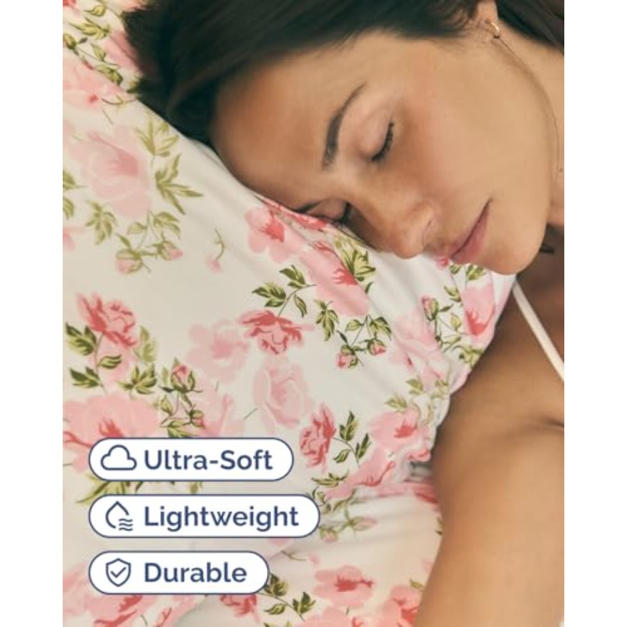 Floral Sheets - Pink Floral Be - Fitted Sheet Deep recension och pris