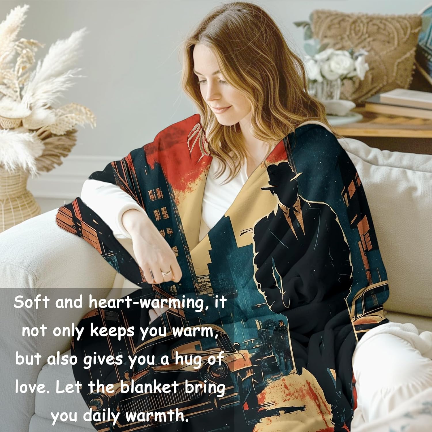 Noir Detective Blanket Gifts f - Home Textiles Usa recension och pris