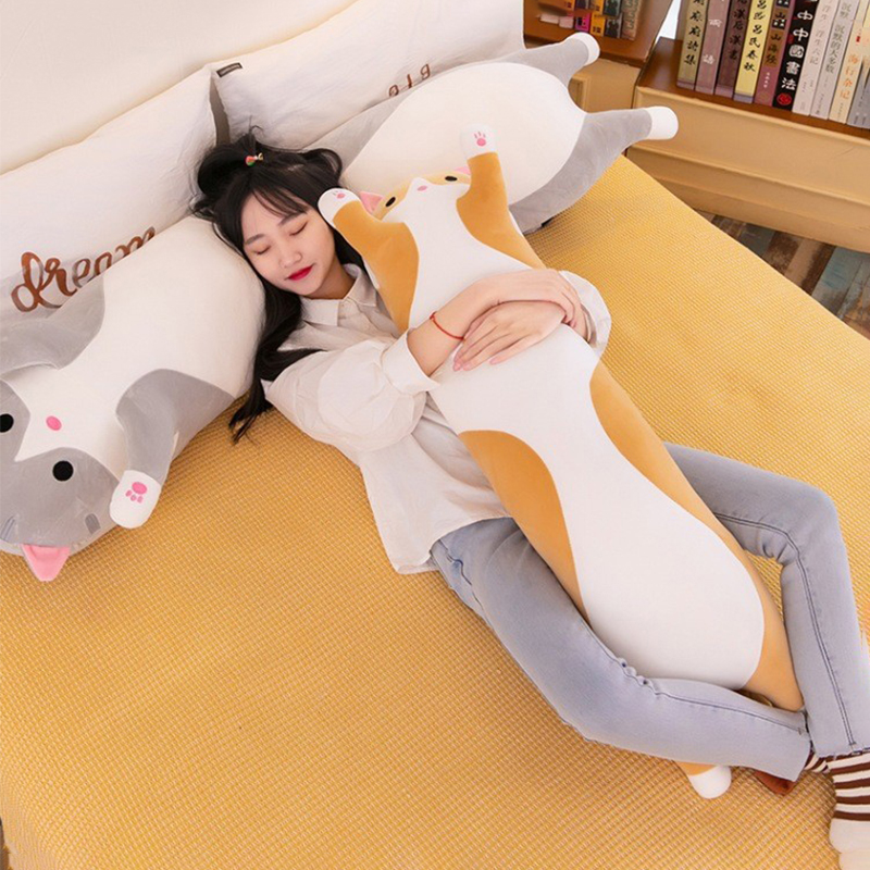 Cute Cat Plush Toy Long Pink B - Bolster Pillow Long recension och pris