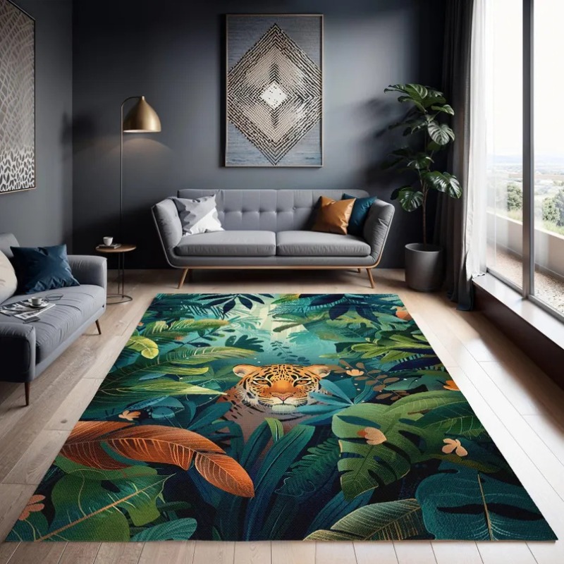 Tiger Kids Area Rug Jungle Tro - Home Art Textiles recension och pris